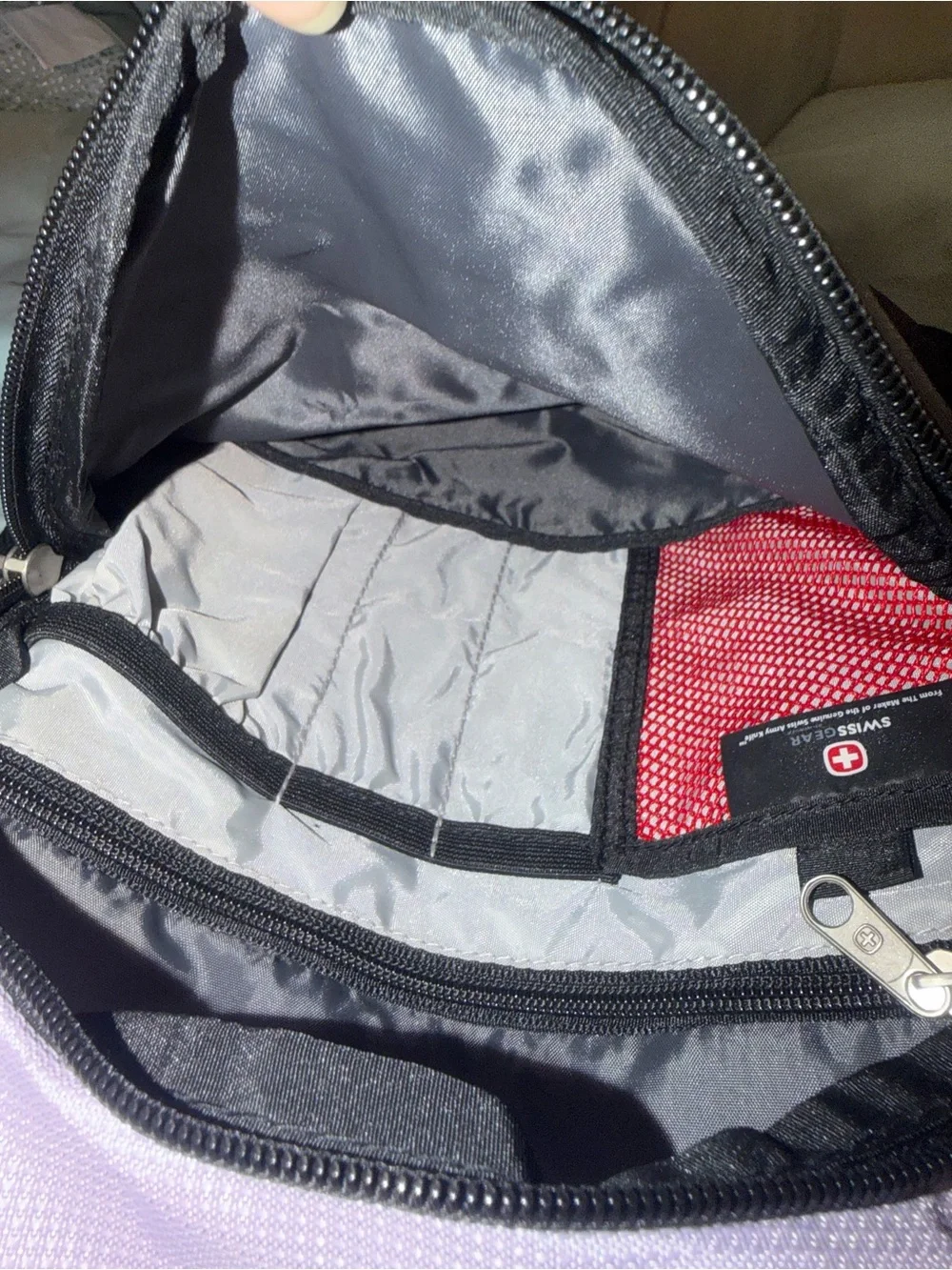 Swiss Gear Airflow Cushioned Computer/Media Multi Pocket Backpack Black/Gray